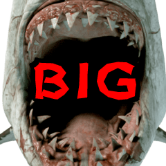 [LINEスタンプ] BIGなサメ3Dの画像（メイン）