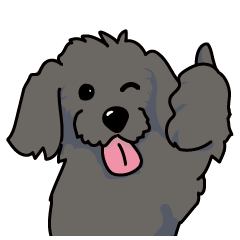 [LINEスタンプ] うちの黒犬