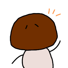 [LINEスタンプ] 元気なきのこ