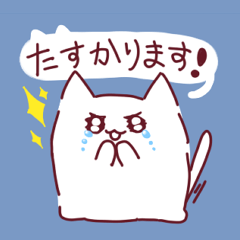 [LINEスタンプ] ネコ吹き出しの丁寧カワイイスタンプ