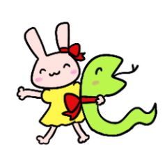 [LINEスタンプ] うさぎ＆へびと干支の仲間たち