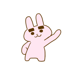 [LINEスタンプ] 眉毛が少し太いうさぎちゃん