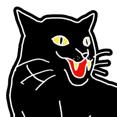 [LINEスタンプ] 黒猫ジジの日常会話