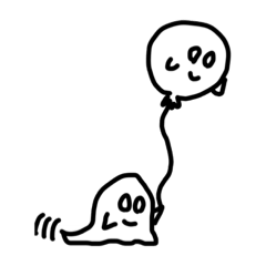 [LINEスタンプ] のんきなマシュマロおばけ