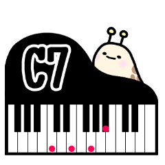 [LINEスタンプ] なめくじのピアノコード表〜CとD
