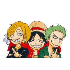 [LINEスタンプ] ONE PIECE ルフィ＆ゾロ＆サンジのスタンプ