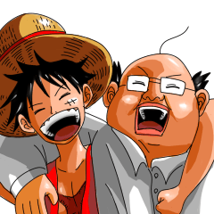 [LINEスタンプ] カチョーサンのONE PIECE