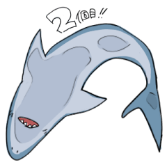[LINEスタンプ] ゆるい理系なサメさん 2個目