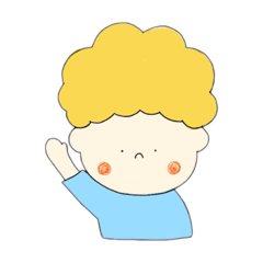 [LINEスタンプ] 金髪アフロくん