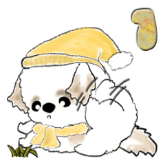 [LINEスタンプ] 新シーズー犬『冬・年末』1