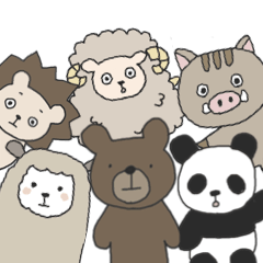 [LINEスタンプ] 動物もりもり。