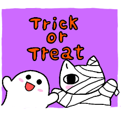 [LINEスタンプ] オバケとネコキチのハロウィンスタンプ