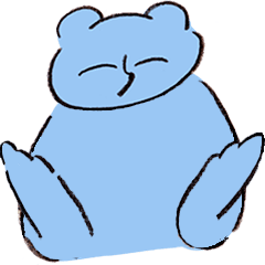 [LINEスタンプ] 動く！ あおクマの画像（メイン）