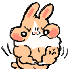 [LINEスタンプ] ウサギ＿ミルクティー