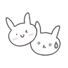 [LINEスタンプ] 返信反応かわいいウサギ