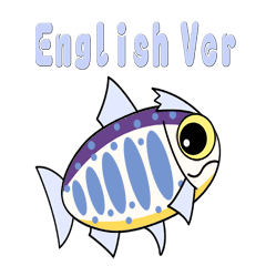 [LINEスタンプ] 「まめいわな」豆岩魚 English Ver