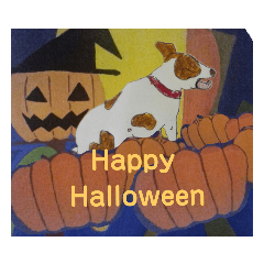 [LINEスタンプ] ぶち犬 ハロウィーン