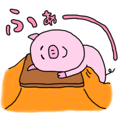 [LINEスタンプ] 冬のぶたさん