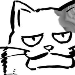 [LINEスタンプ] 筆書きシリーズ 1 猫（大）