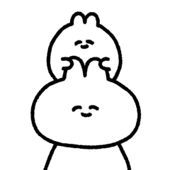 [LINEスタンプ] 動く！にんまりうさぎさん2