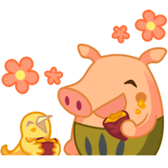 [LINEスタンプ] 可愛すぎるウルクスヘブン豚さんスタンプの画像（メイン）