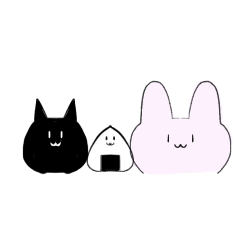 [LINEスタンプ] 顔が集中しているうさぎ