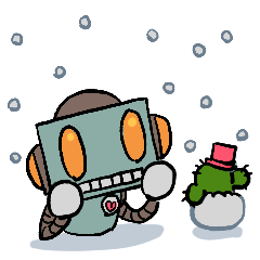 [LINEスタンプ] 冬も‼︎ロボットとサボテン