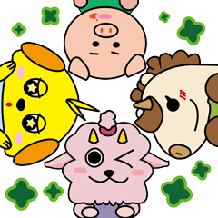 [LINEスタンプ] 犬と羊の家族