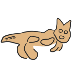 [LINEスタンプ] ナスカの地上絵の猫