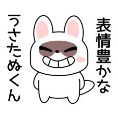 [LINEスタンプ] 表情豊かなうさたぬくん