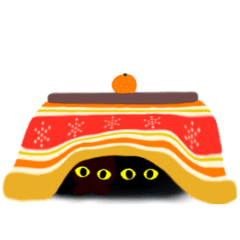 [LINEスタンプ] 黒猫と茶猫のゆる～いスタンプ【冬】