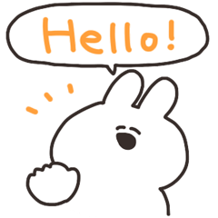 [LINEスタンプ] 英語を話すうさちゃん