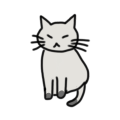 [LINEスタンプ] 灰色の挨拶猫