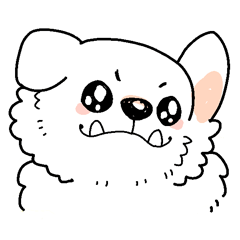 [LINEスタンプ] 白い犬ロメロ