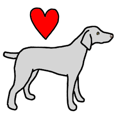 [LINEスタンプ] 犬種別ワイマラナー（英語Ver）