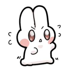 [LINEスタンプ] 小さなまゆげウサギ