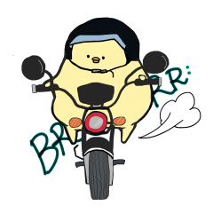 [LINEスタンプ] 小型バイクに乗るぶろお