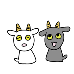 [LINEスタンプ] 白ヤギさんと黒ヤギちゃん