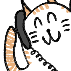 [LINEスタンプ] ずっと笑顔の猫