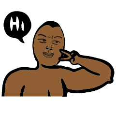 [LINEスタンプ] ハロー黒人