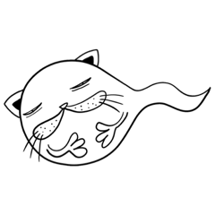 [LINEスタンプ] 猫すけ・無言1