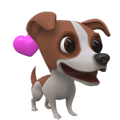 [LINEスタンプ] かわいい子犬  囲碁 (Love)