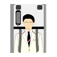 [LINEスタンプ] 男性客室乗務員