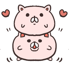 [LINEスタンプ] ふくピンキャット