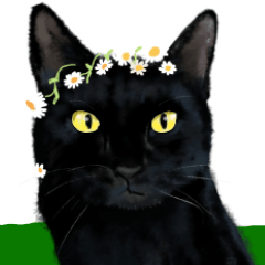 [LINEスタンプ] 経営者に使いやすい黒猫スタンプの画像（メイン）