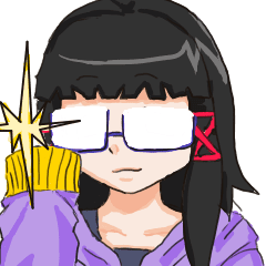 [LINEスタンプ] うごくよ！！クロヒメちゃん