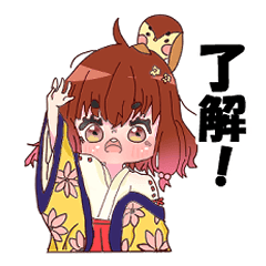 [LINEスタンプ] すずめの擬人化ちゃん