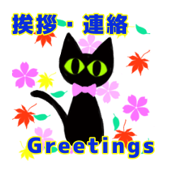 [LINEスタンプ] 黒猫三兄弟の毎日スタンプ＆英語挨拶の画像（メイン）
