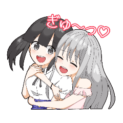 [LINEスタンプ] 百合と戦闘民族と肉まん女子の日常スタンプ