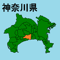 [LINEスタンプ] 拡大する神奈川県の市町村地図 その2